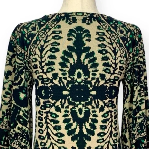 Free People Music And Lyrics Bishop Sleeve Mini Sweater Dress Size XS - Picture 10 of 11